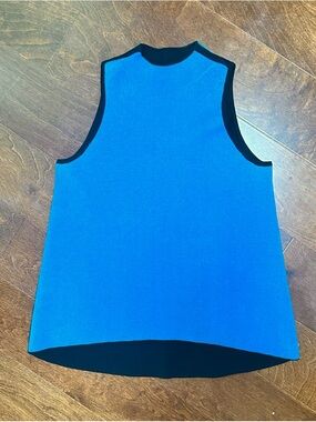 Milly Sleeveless Blue Crewneck Tank Top